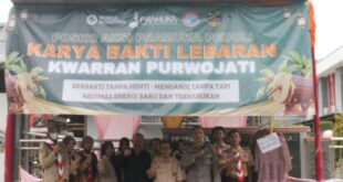 Bazar Pakaian Murah dan Aksi Kemanusiaan Warnai Hari Keempat Karya Bakti Lebaran Pramuka Kwarran Purwojati