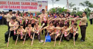 Kontingen Kwarran Purwojati Tampil Membanggakan di Jambore Cabang Banyumas 2025