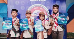 Empat Putra–Putri SDN 3 Karangmangu Resmi Sandang Tanda Pramuka Garuda di GOR Satria