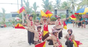 Lomba Dance Semaphore Pramuka Meriahkan Kegiatan Kepramukaan SDN Kaliputih Kwarran Purwojati