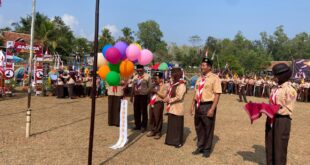 Upacara Pembukaan Jambore SDN Kaliputih Dibuka Meriah, Diikuti 86 Pramuka Penggalang
