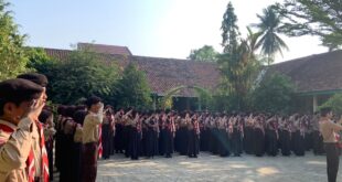 Semangat Hari Pramuka, MTs Ma’arif NU 1 Purwojati Gelar Perjusa dan Penerimaan Anggota Baru