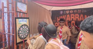 Ka Mabiran Purwojati Kunjungi Stand Kwarran Purwojati di Festival Pramuka Banyumas